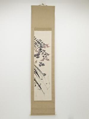 高木保之助筆　秋草図　肉筆紙本掛軸（共箱）